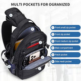 WITZMAN Sling Bag for Men Casula Crossbody Bag with Shoulder Strap Pocket