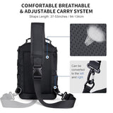 WITZMAN Sling Bag for Men Large Travel Crossbody Bag with USB Charging Port