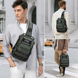 WITZMAN Sling Bag for Men Small Travel Crossbody Bag with USB Charging Port