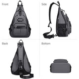 WITZMAN Sling Bag for Men Travel Crossbody Bag with USB Charging Port