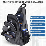 WITZMAN Sling Bag for Men Travel Crossbody Bag with USB Charging Port