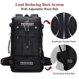WITZMAN Travel Backpack for Men and Women Convertible Duffle Luggage Bag fit 17 Inch Laptop Carry On Bags for Airplane (B681 Black)