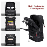 WITZMAN Travel Backpack for Men and Women Convertible Duffle Luggage Bag fit 17 Inch Laptop Carry On Bags for Airplane (B681 Black)