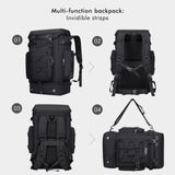 WITZMAN Travel Backpack for Men Women Carry on Bags for Airline Approved Convertible Duffle Luggage Backpack Shoe Compartment (B691 Classic Black)