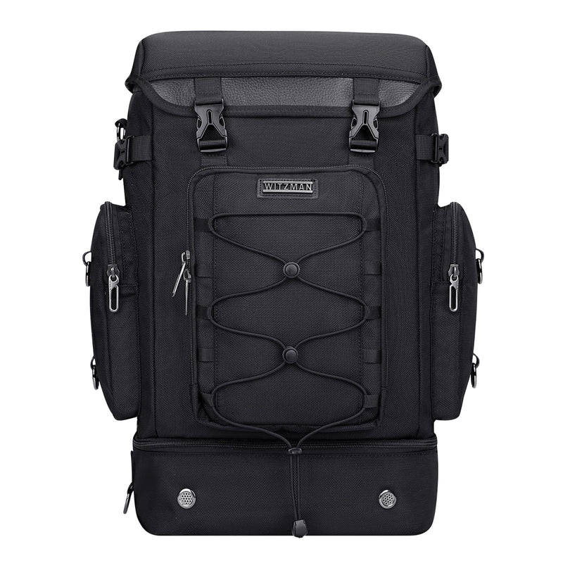 WITZMAN Travel Backpack for Men Women Carry on Bags for Airline Approved Convertible Duffle Luggage Backpack Shoe Compartment (B691 Classic Black)