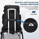 WITZMAN Travel Backpack for Men Women Carry on Bags for Airline Approved Convertible Duffle Luggage Backpack Shoe Compartment (B691 Classic Black)