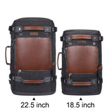 WITZMAN Travel Backpack for Men Women Carry on Luggage Backpack Canvas Rucksack Duffel bag with Shoe Compartment（A2021 big size black）