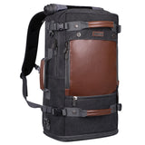 WITZMAN Travel Backpack for Men Women Carry on Luggage Backpack Canvas Rucksack Duffel bag with Shoe Compartment（A2021 big size black）