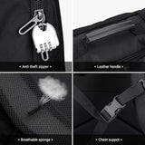 WITZMAN Travel Backpack for Men Women Laptop Backpack with USB Charging Port Carry-on Luggage Flight Approved(B686 Black)
