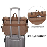 WITZMAN Vintage Canvas Messenger Bag for Men and Women Large Satchel Bags Crossbody Shoulder with 17 inch Laptop(A8008/2 Brown)