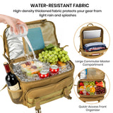 WKPGB Tactical Cooler Backpack for Men, 41L Insulated Leakproof Lunch Backpack with 16” Laptop Compartment, Heavy Duty Double Deck Soft Cooler Bag for Work, Fishing, Camping, Hiking – Black