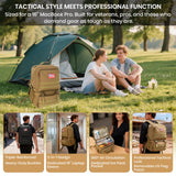 WKPGB Tactical Cooler Backpack for Men, 41L Insulated Leakproof Lunch Backpack with 16” Laptop Compartment, Heavy Duty Double Deck Soft Cooler Bag for Work, Fishing, Camping, Hiking – Black