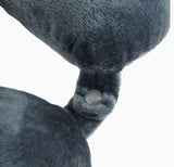 Wolf Essentials Adult Cozy Soft Microfiber Neck Pillow for Travel – Compact, Machine Washable - Perfect for Airplane, Car, or Home Use - Filled and Finished in The USA – Charcoal