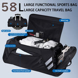 WOLFILIST Gym Bags for Men/Women, 58L Large Sports Travel Duffel Bag with Shoes Compartment & Wet Pocket, Gym Workout Backpack, Weekender Bag Overnight Backpack for Travel