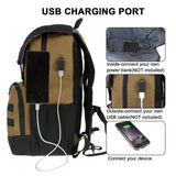 WOLT Laptop Backpack with USB Charging Port Fits Up to 17 Inch Laptop, College Backpack for Men Women, Computer Business Bookbag, Brown