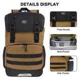 WOLT Laptop Backpack with USB Charging Port Fits Up to 17 Inch Laptop, College Backpack for Men Women, Computer Business Bookbag, Brown