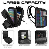WOLT Military Tactical Backpack for Men 45L Molle Backpack 3 Day Assault Pack Bug Out Bag, Heavy Duty Rucksack for Hiking Gym(Black)