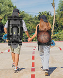 WOLT Skateboard Backpack, 15.6 Inch Laptop Backpack for Men Women, Sports Backpack with Ball Holder for Longboard Basketball Soccer, Black
