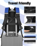 WOLT Skateboard Backpack, 15.6 Inch Laptop Backpack for Men Women, Sports Backpack with Ball Holder for Longboard Basketball Soccer, Blue