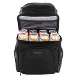 WOLVERINE 18 Can Cooler Backpack | Durable Nailhead Nylon, Dual Compartment Cooler & Dry Storage, Padded Mesh Back Panel, & Exterior Water Bottle Pockets