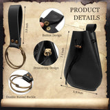 Womens Corset Belt Pouch Waist Bag Fanny Pack Phone Holder Coin Purse Skirt Hikes Loop Hook Medieval Renaissance Costume Sets (Black, M - Waist/31.5" - 38")