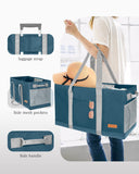 WONDAY Extra Large Utility Tote Bag - Standing Reusable Grocery Bag with Handle, Collapsible Storage Organizer for Shopping, Beach, Work