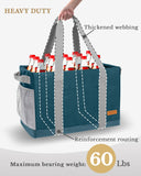 WONDAY Extra Large Utility Tote Bag - Standing Reusable Grocery Bag with Handle, Collapsible Storage Organizer for Shopping, Beach, Work