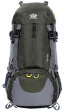 WoneNice 50L(45+5) Waterproof Hiking Backpack - Outdoor Sport Daypack with Rain Cover