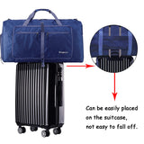 Woogwin Travel Duffel Bag Large Foldable Waterproof Overnight Bag for Beach Swim Bags Pool Sports Gym (60L New Darkblue)