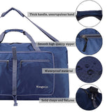 Woogwin Travel Duffel Bag Large Foldable Waterproof Overnight Bag for Beach Swim Bags Pool Sports Gym (60L New Darkblue)