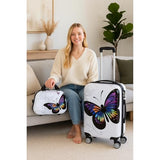 World Traveler Butterfly 3 - Piece Polycarbonate Hardside Expandable Spinner Luggage Set with Enhanced Wheel System