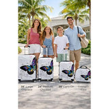 World Traveler Butterfly Luggage, 4 - Piece Set