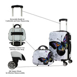 World Traveler Butterfly Luggage, 4 - Piece Set
