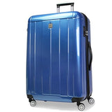 World Traveler Contour 28-Inch Polycarbonate Hardside Expandable Spinner Checked Luggage with TSA Lock - Blue