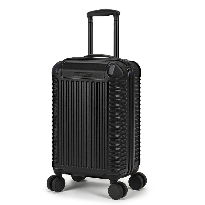 World Traveler Dejuno Abrams 20 - Inch Carry - On Lightweight Hardside Spinner Luggage - Black