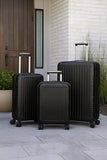 World Traveler Dejuno Abrams 3-Piece Lightweight Hardside Spinner Luggage Set - Black