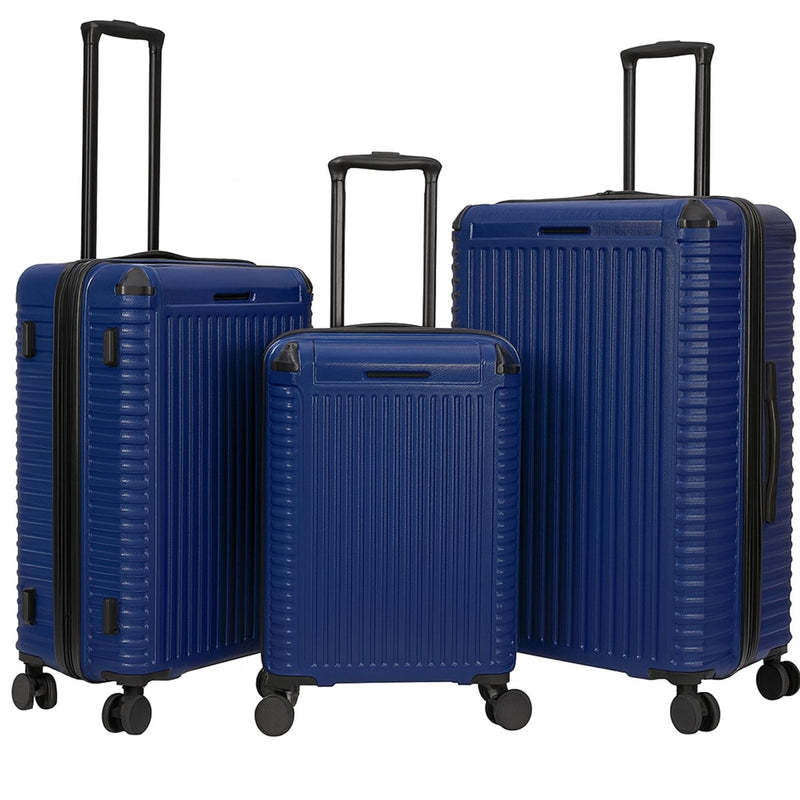 World Traveler Dejuno Abrams 3 - Piece Lightweight Hardside Spinner Luggage Set - Navy