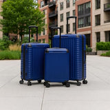World Traveler Dejuno Abrams 3 - Piece Lightweight Hardside Spinner Luggage Set - Navy