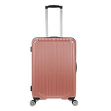 World Traveler Dejuno Beaumont 20-Inch Carry-On Lightweight Hardside Expandable Spinner Luggage - Rose Gold