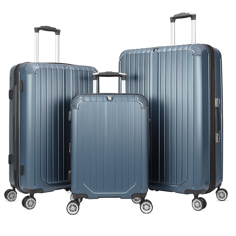 World Traveler Dejuno Beaumont Lightweight Hardside Expandable Spinner Luggage, Blue, 3 - Piece Set(20in,26in,30in)