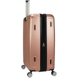 World Traveler Dejuno Beaumont Lightweight Hardside Expandable Spinner Luggage, Rose Gold, Large Checked