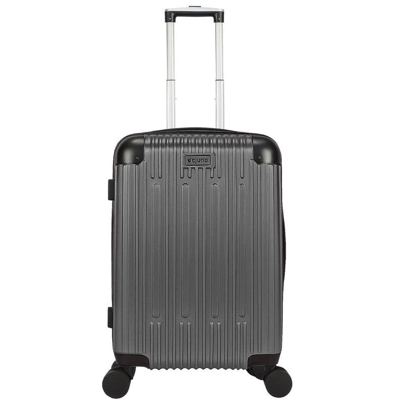 World Traveler Dejuno Cornwall 20 - Inch Carry - On Lightweight Hardside Spinner Luggage - Charcoal