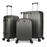 World Traveler Dejuno Cornwall 3 - Piece Lightweight Hardside Spinner Luggage Set - Charcoal