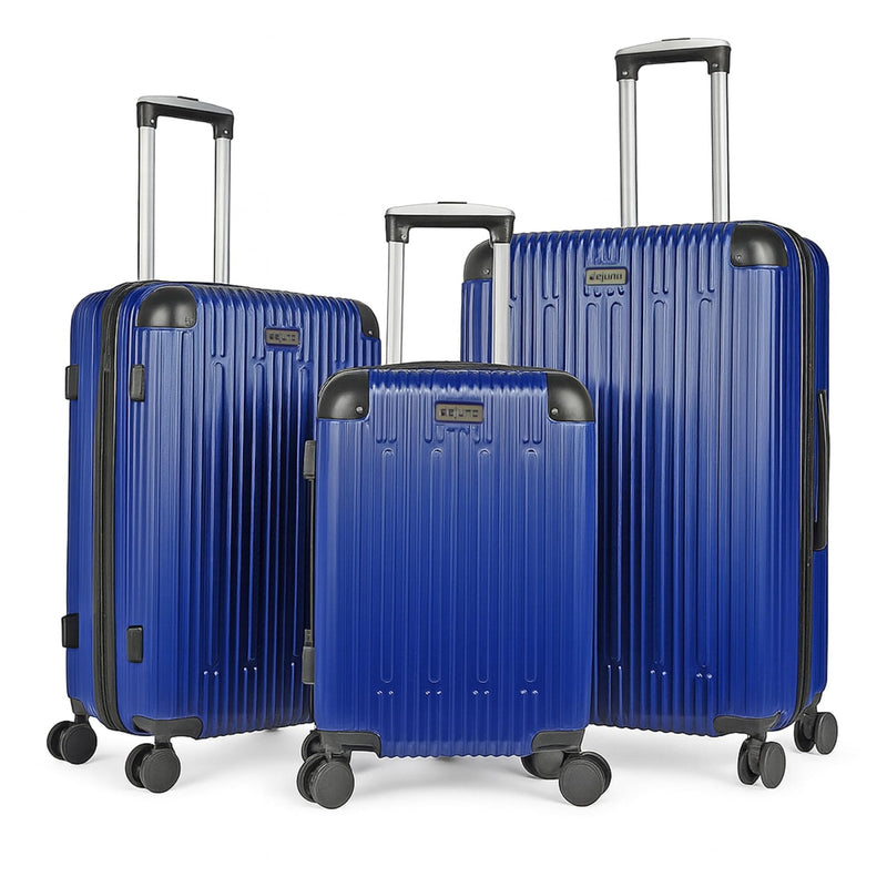 World Traveler Dejuno Cornwall 3 - Piece Lightweight Hardside Spinner Luggage Set - Navy