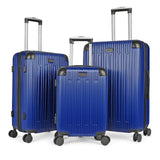 World Traveler Dejuno Cornwall 3 - Piece Lightweight Hardside Spinner Luggage Set - Navy