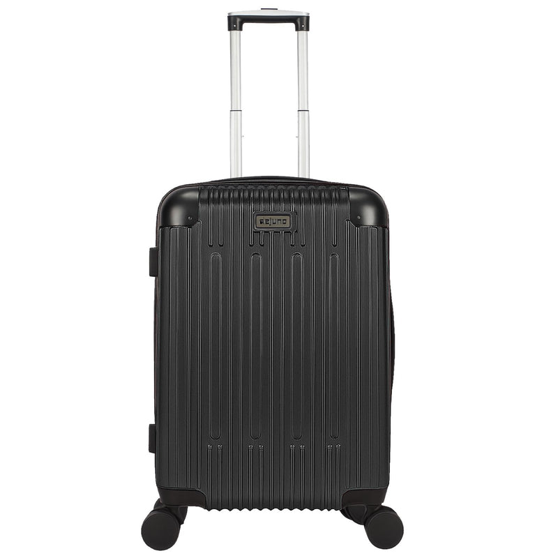 World Traveler Dejuno Cornwall Lightweight Hardside Spinner Luggage, Black, Carry - On