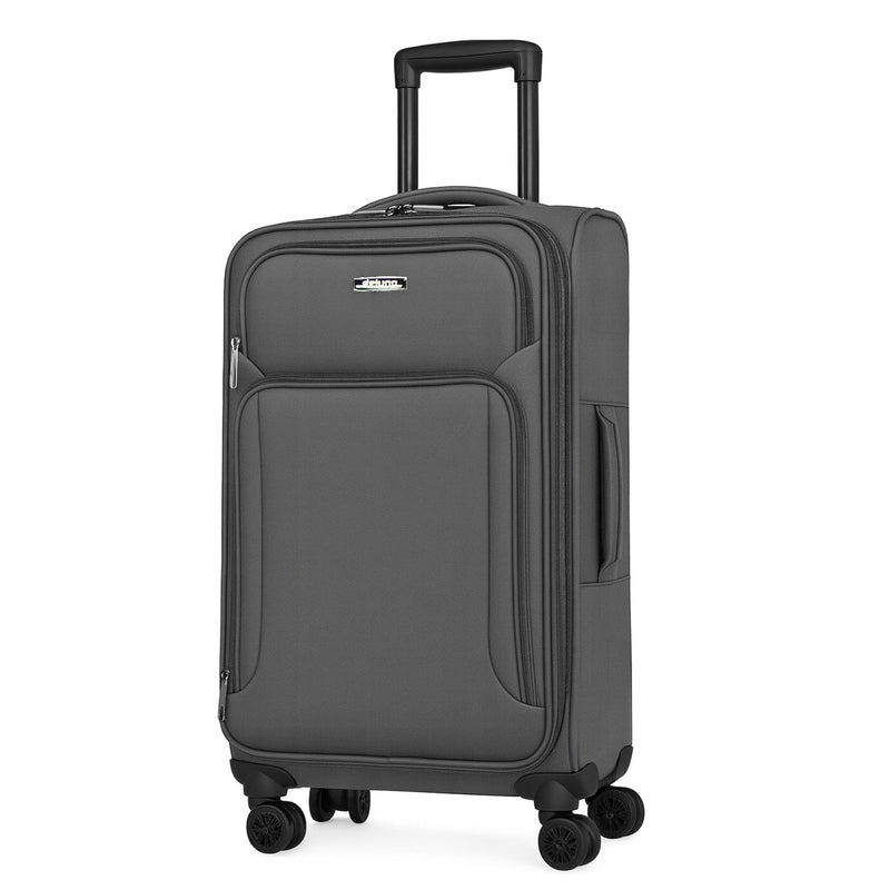 World Traveler Dejuno Jasper 20 - Inch Carry - On Lightweight Expandable Spinner Luggage - Charcoal