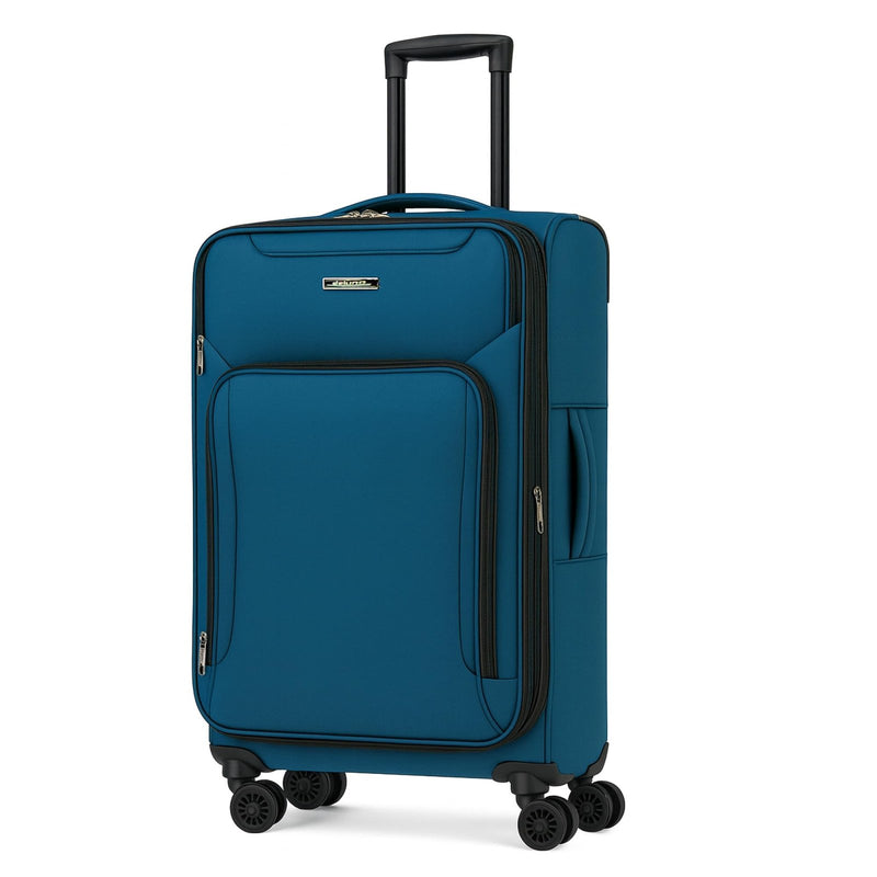 World Traveler Dejuno Jasper 20 - Inch Carry - On Lightweight Expandable Spinner Luggage - Navy