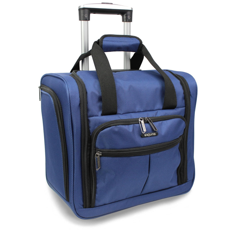 World Traveler Dejuno Lightweight Underseat 15 - Inch Carry - On Rolling Luggage, Navy