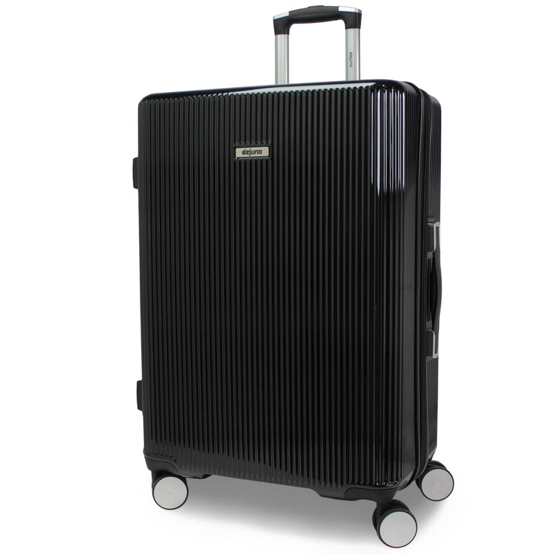 World Traveler Dejuno Monarch 26 - Inch Lightweight Hardside Polycarbonate Expandable Spinner Luggage with TSA Lock - Black